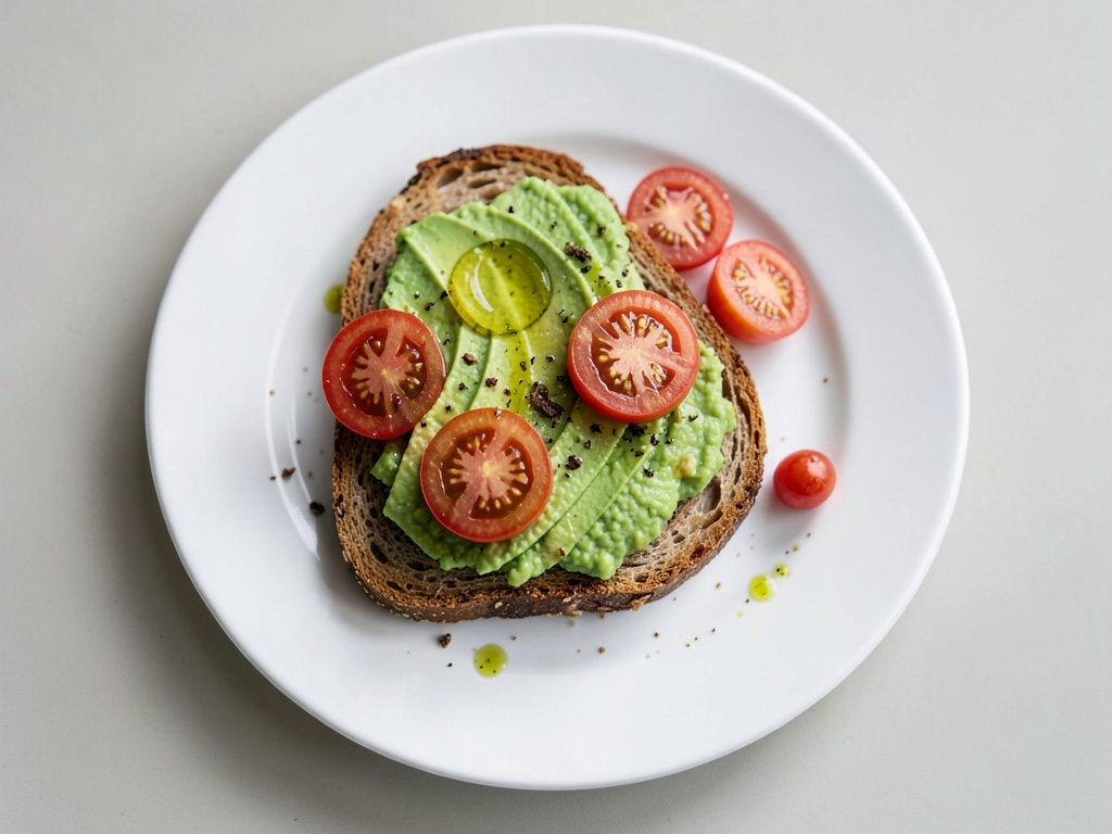 Avocado-Toast mit Tomaten
