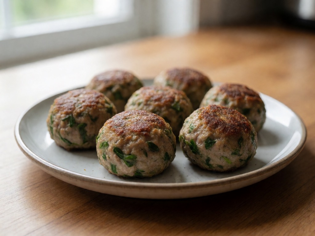 Luftgebackene Hackbällchen mit Kräutern