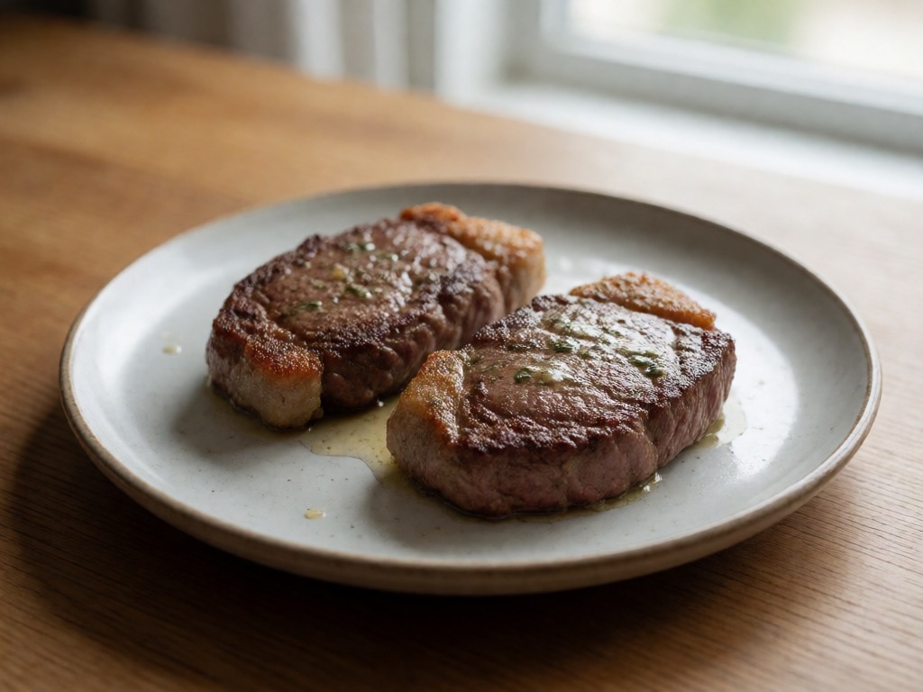 Airfryer Rinderfiletsteak mit Rosmarin-Knoblauch-Butter