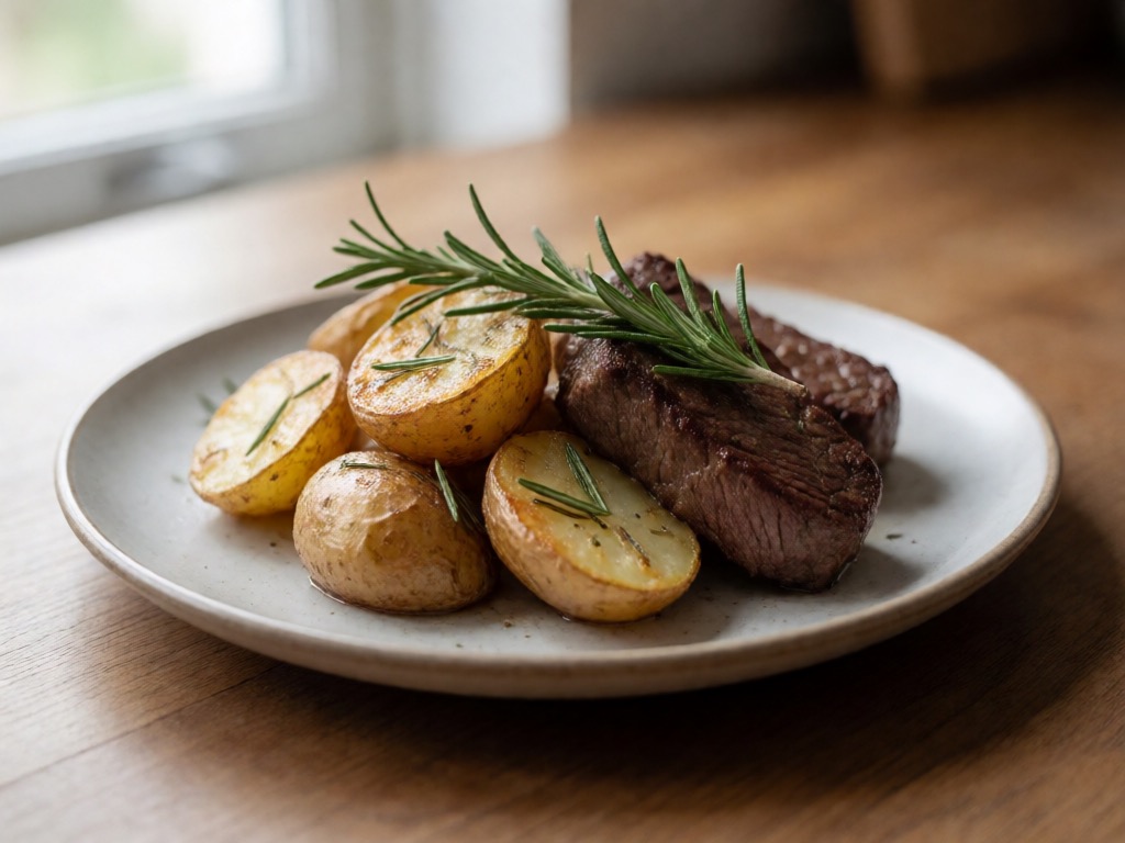 Airfryer Rinderfilet mit Rosmarin-Kartoffeln