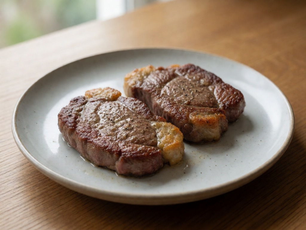 Airfryer-Rindsteak mit Rosmarin-Knoblauch-Butter
