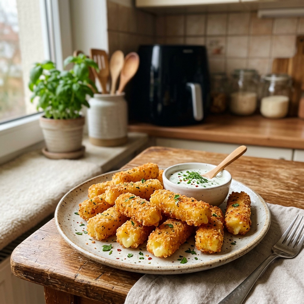 Airfryer-Käse-Kartoffel-Sticks