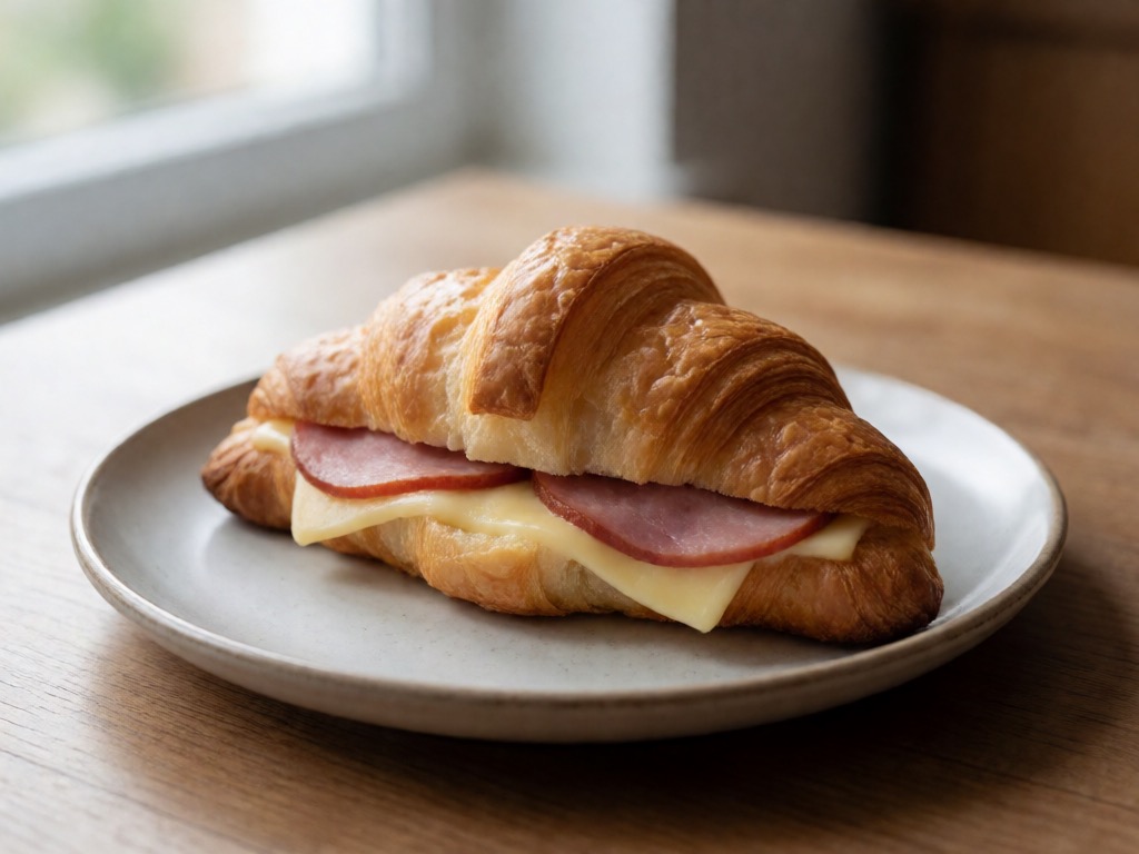 Heißluftfritteuse-Schinken-und-Käse-Croissant
