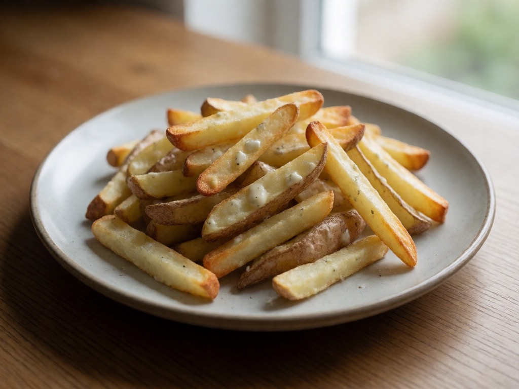 Airfryer-Kartoffelstangen mit Knoblauch-Aioli