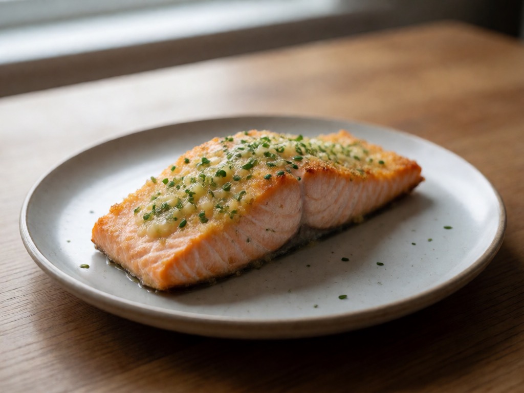 Lachsfilet mit Zitronen-Knoblauch-Butter im Airfryer