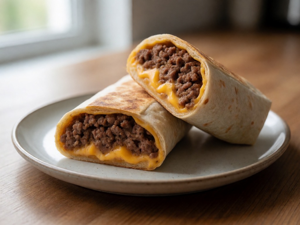 Airfryer-Cheeseburger-Wrap