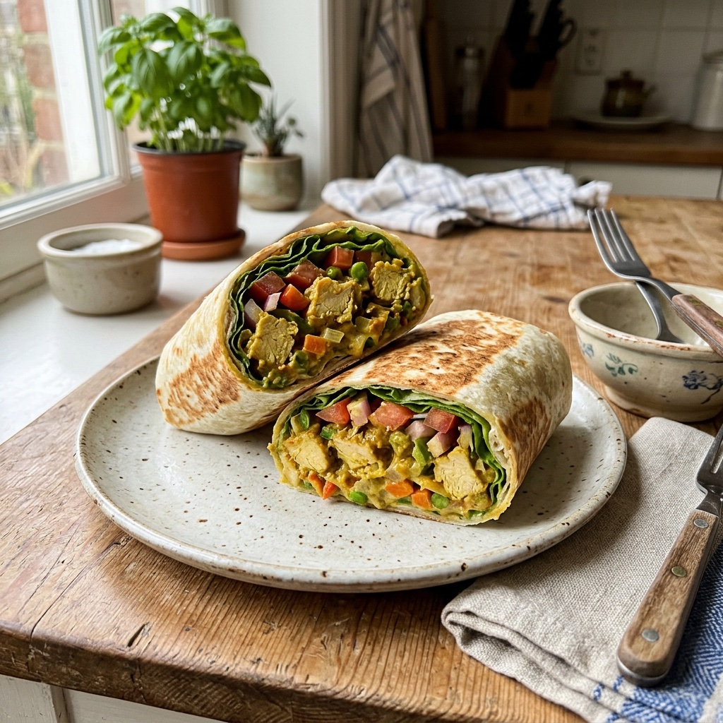 Airfryer-Curry-Chicken-Wrap