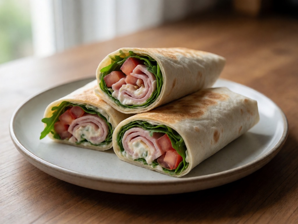 Airfryer-Salat-Schinken-Wrap