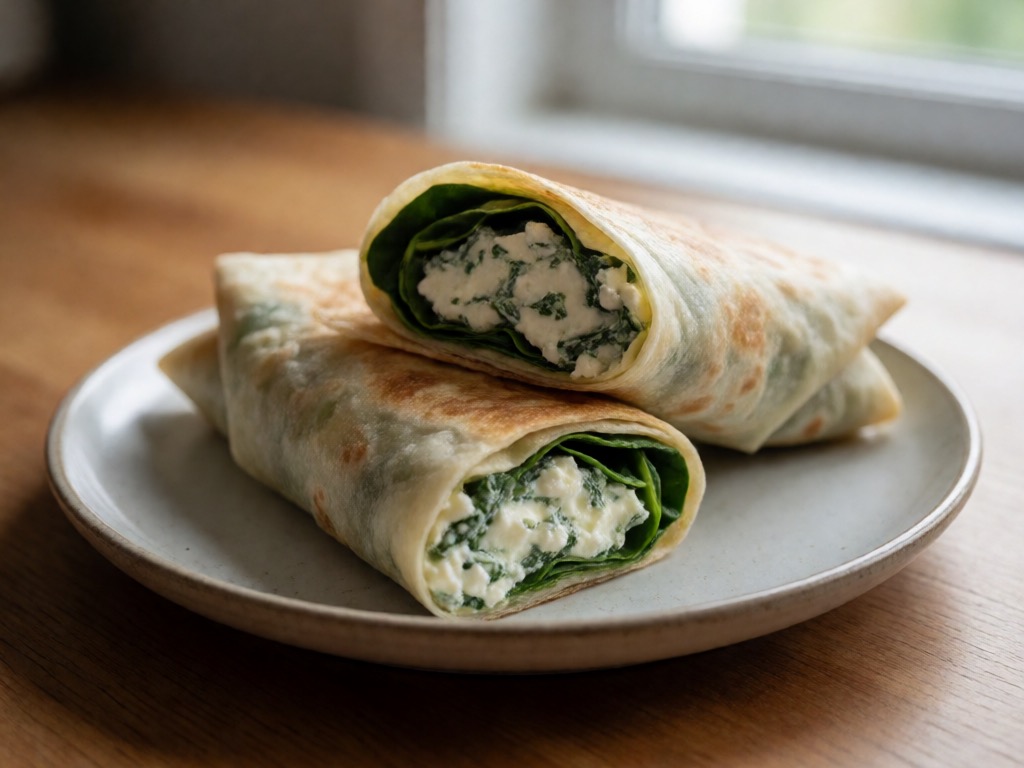 Airfryer Spinat- und Ricotta-Wrap