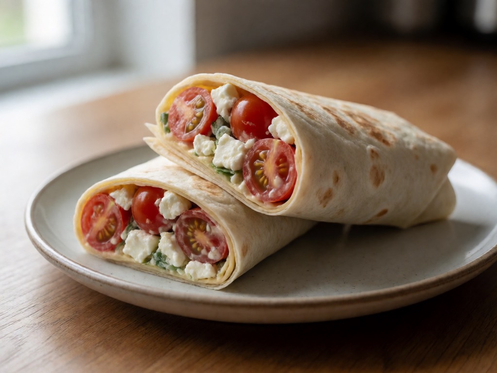 Airfryer-Tomatensalat-Wrap