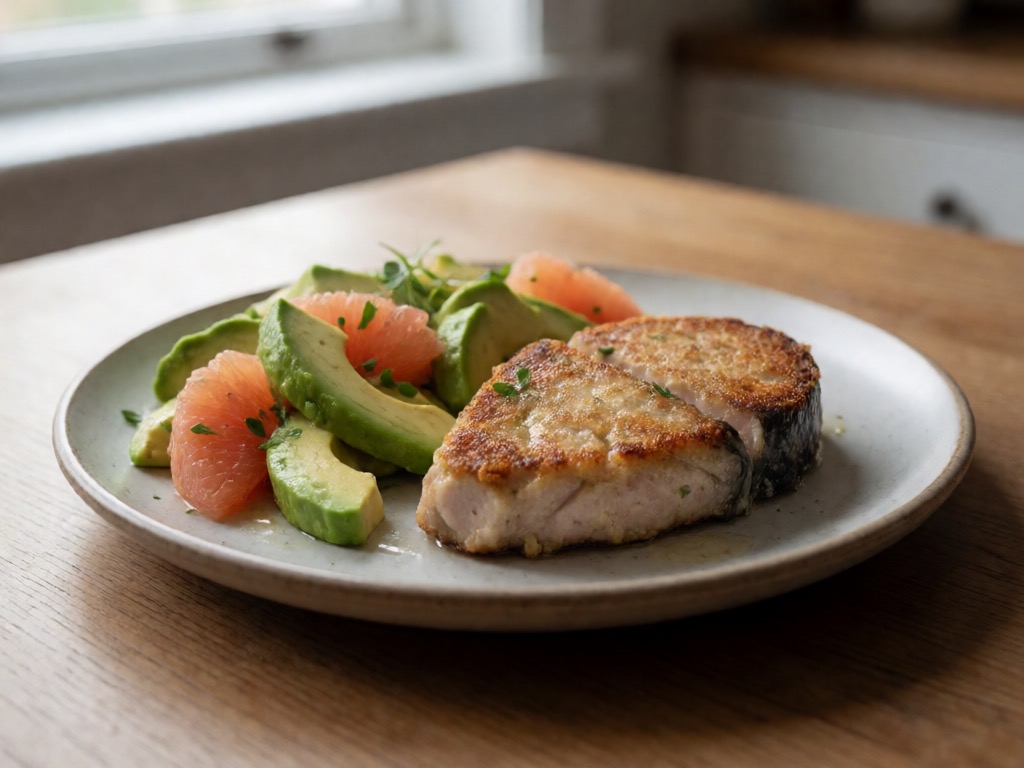 Airfryer Thunfisch Steaks mit Avocado-Citrus-Salat
