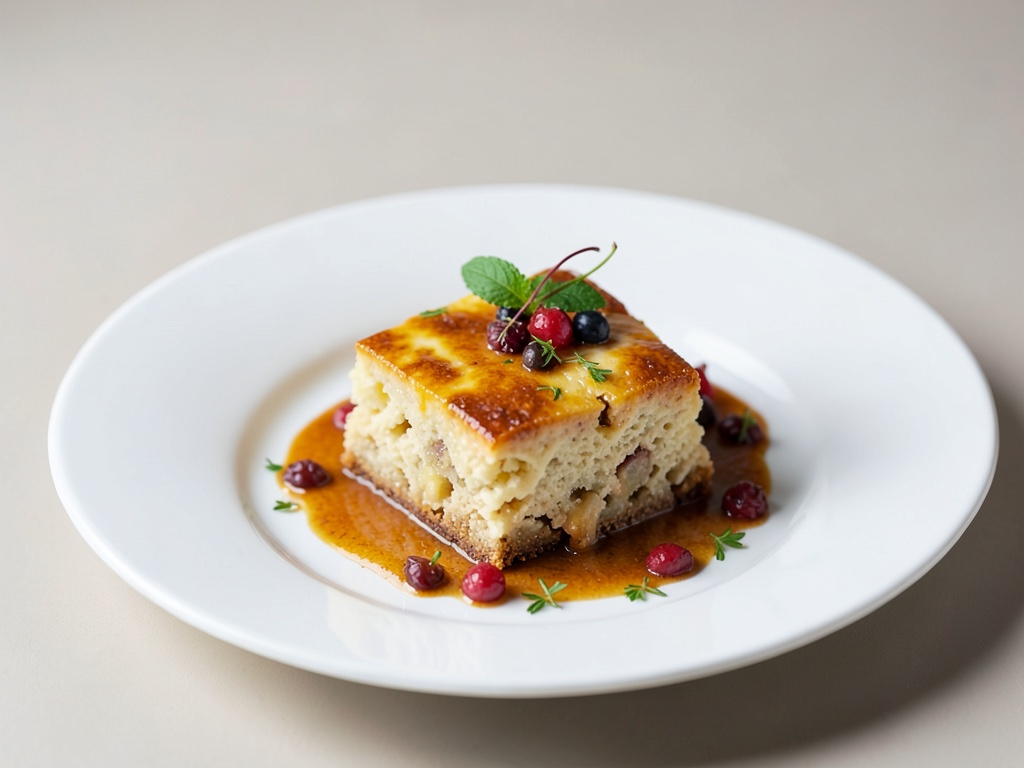 Apfel-Brotkuchen Flan