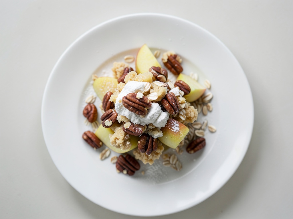 Apfel-Crumble mit Walnüssen
