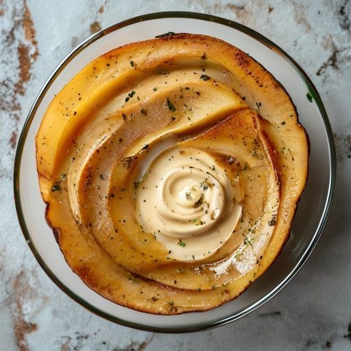 Geröstete Apfel-Grioche-Creme