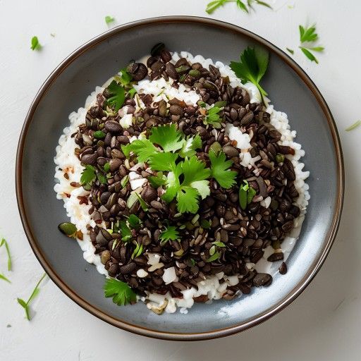 Arroz con Frijoles Negro (Schwarzbohnen-Reis)