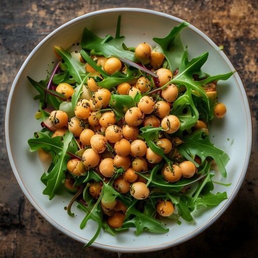 Rucola-Quinoa-Bowl mit Kichererbsen