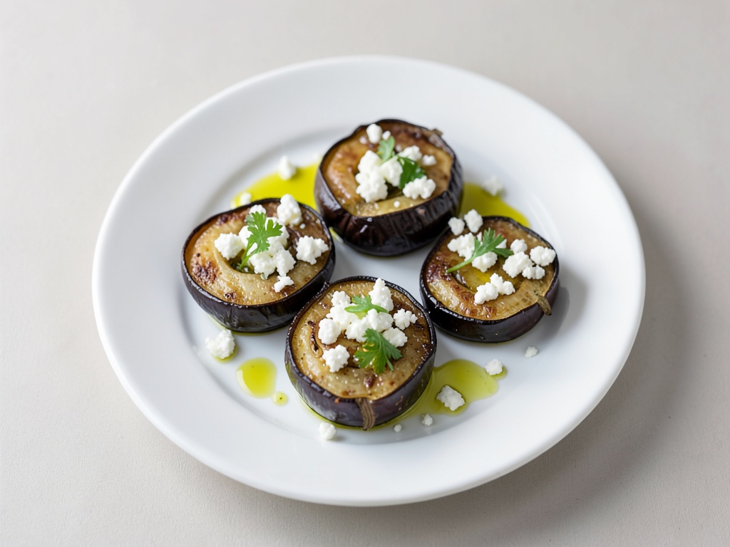 Rulitos de berenjena con feta