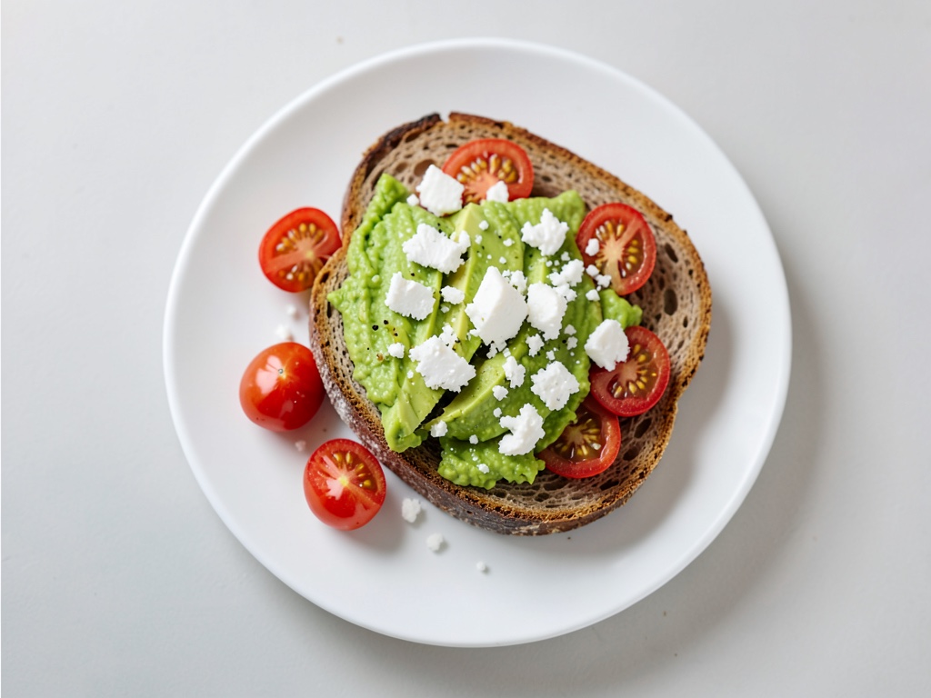 Avocado Toast mit Feta und Tomaten