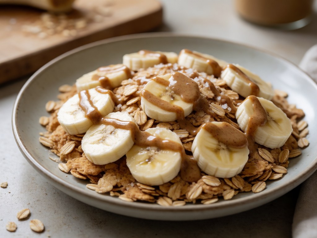 Airfryer-Baked-Oats mit Banane