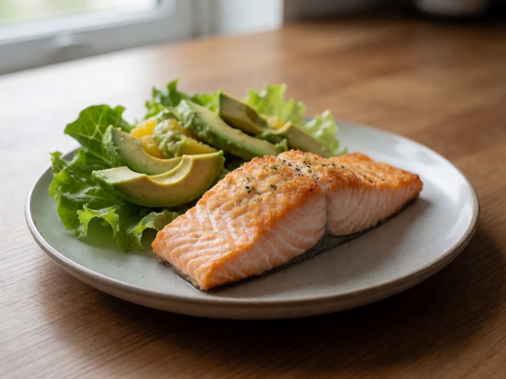 Gebackener Lachs mit Avocado-Citrus-Salat