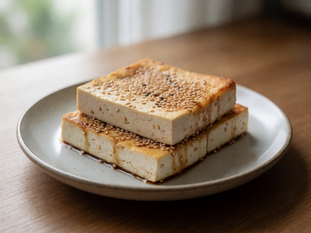 Gebackener Tofu mit Sesam in der Airfryer