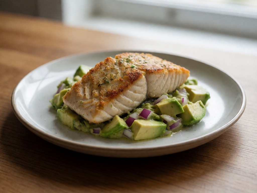 Gebackener Thunfisch mit Avocado-Salsa im Airfryer
