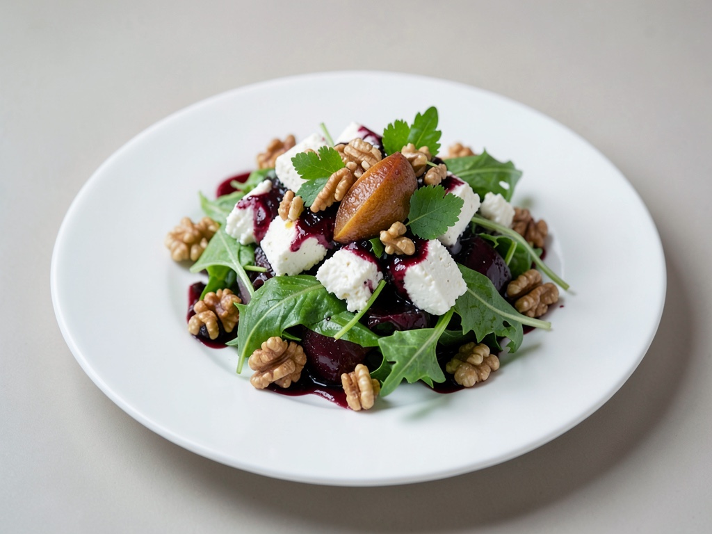 Insalata di pere al balsamico con formaggio di capra e noci