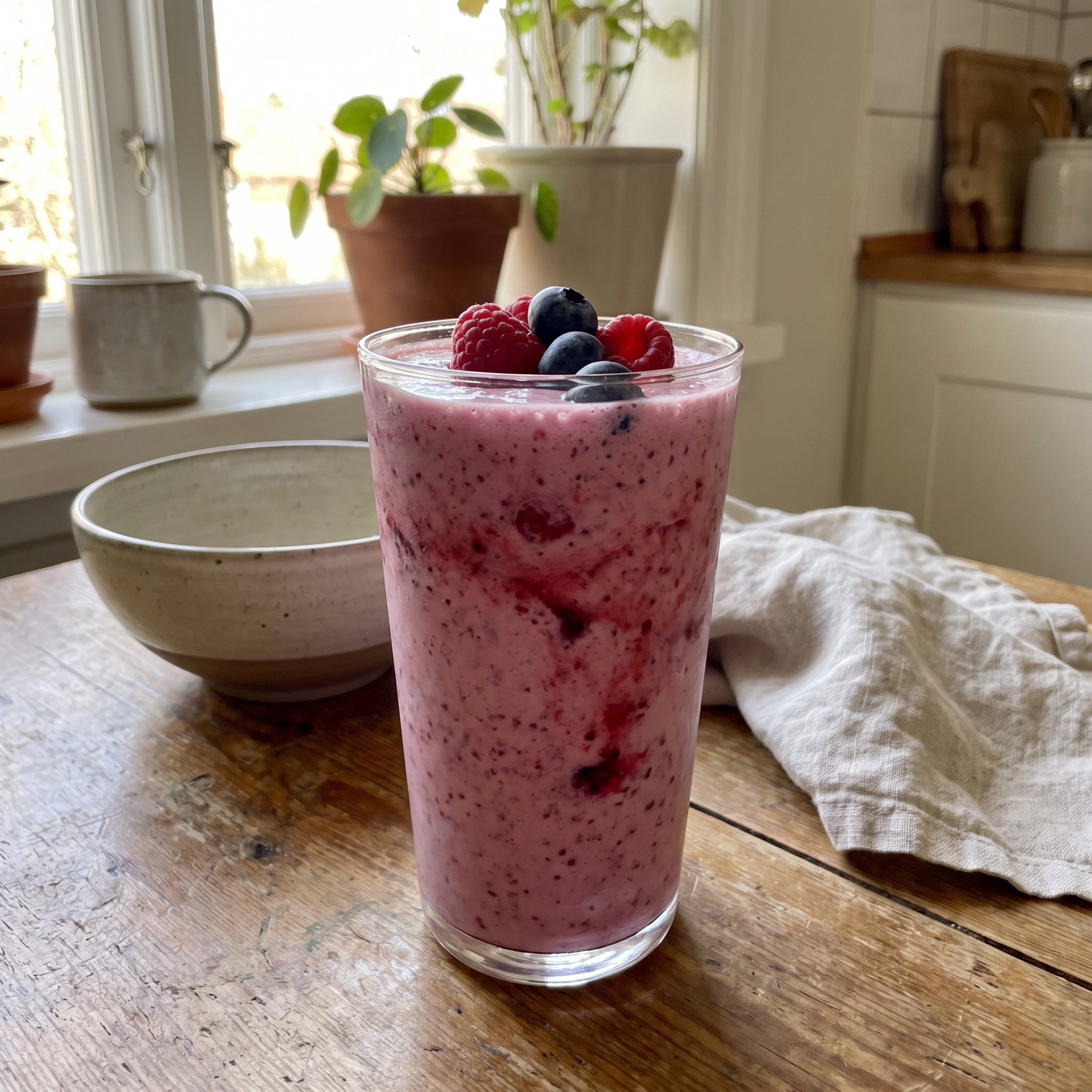 Beeren-Protein-Smoothie