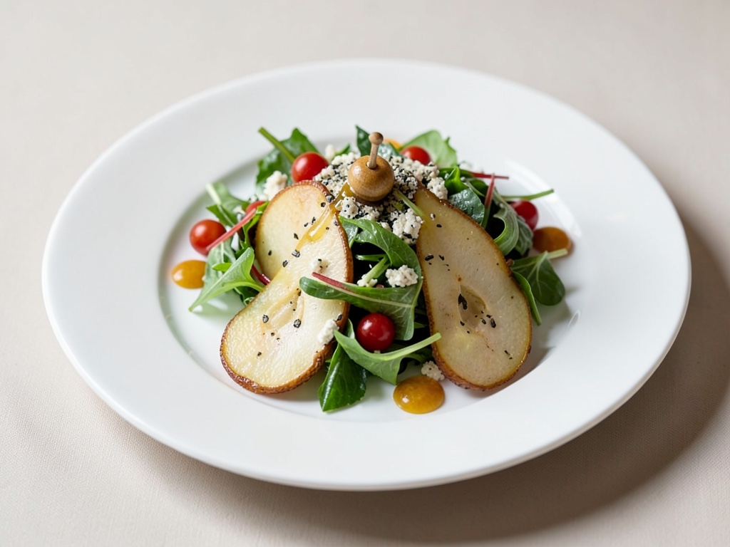 Insalata tiepida di pere e gorgonzola con miele