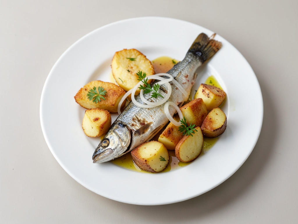 Bismarckhering mit Bratkartoffeln