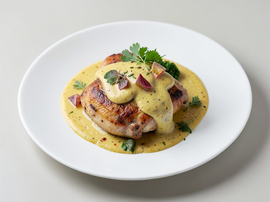 Pollo al bistrot con salsa al senf e panna