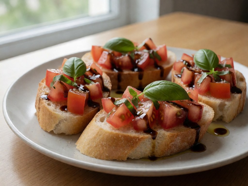 Klassische Tomaten-Basilikum Bruschetta