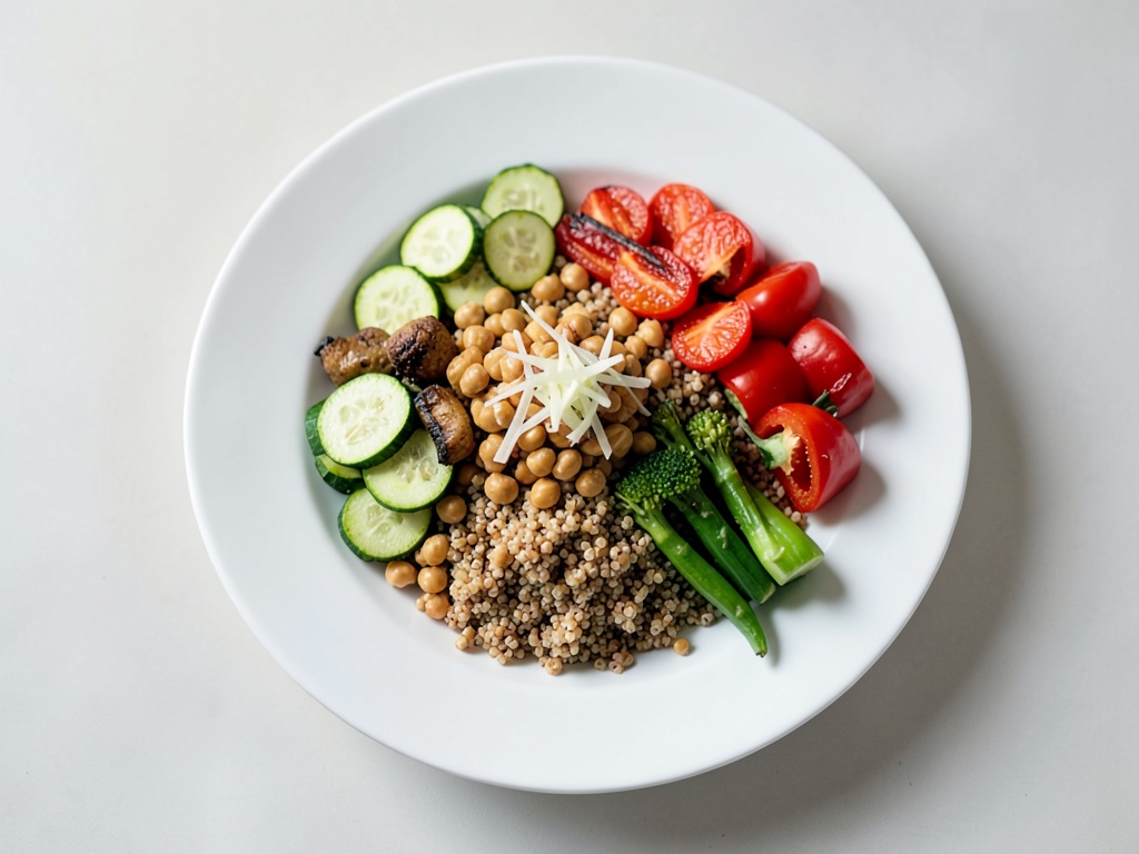 Buddha-Bowl mit geröstetem Gemüse und Quinoa