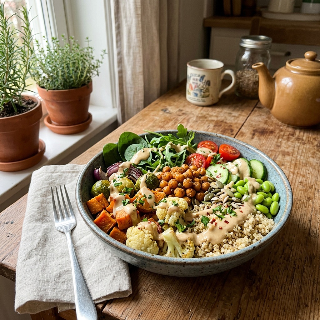 Buddha-Bowl mit Tahin