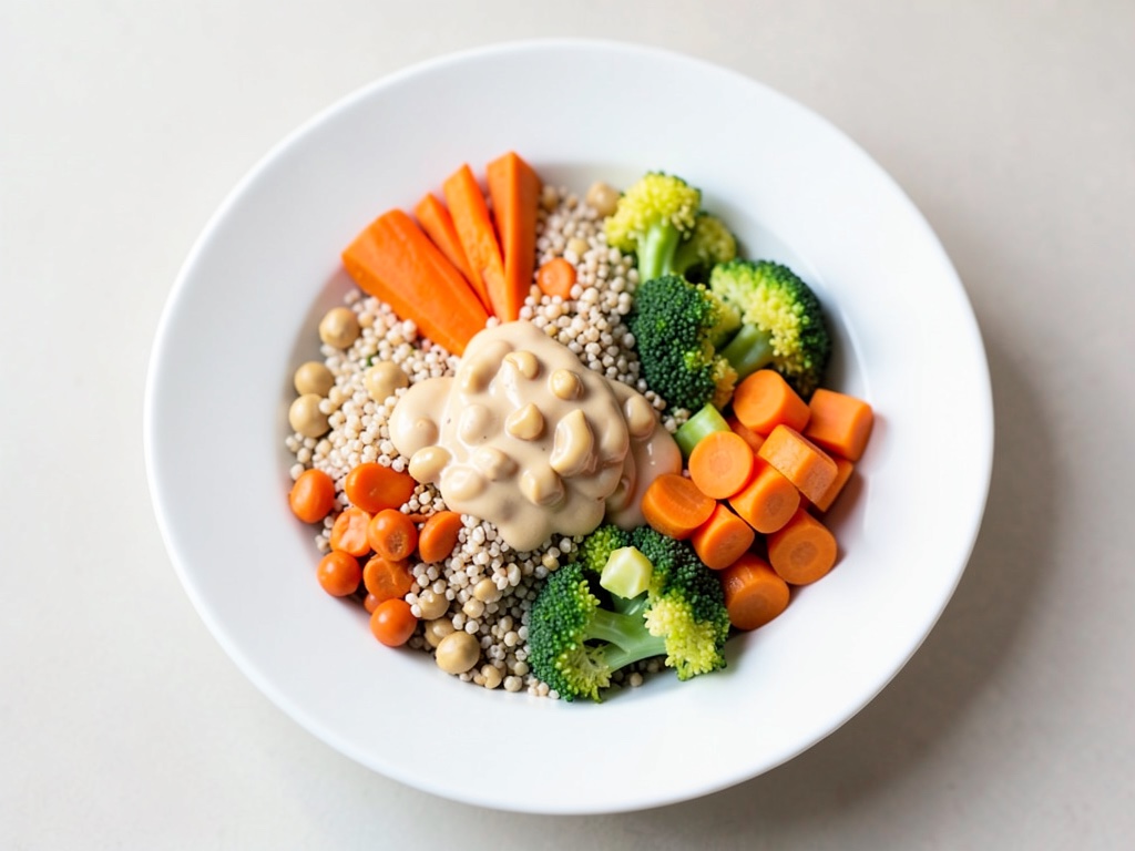 Buddha Bowl mit Erdnusssoße