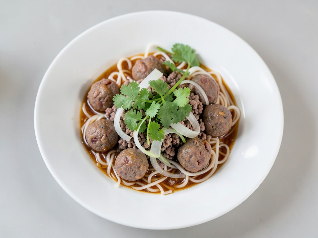Bún Mọc (Reisnudeln mit Fleischbällchen)