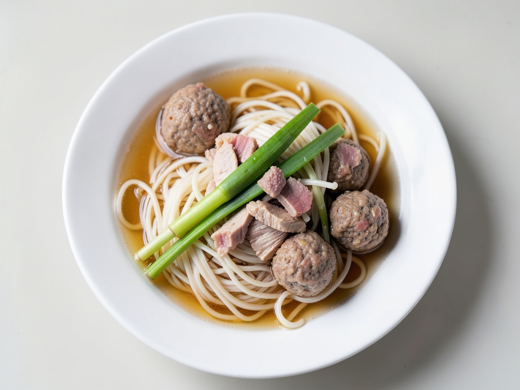 Bún Mọc (Reisnudeln mit Fleischbällchen)