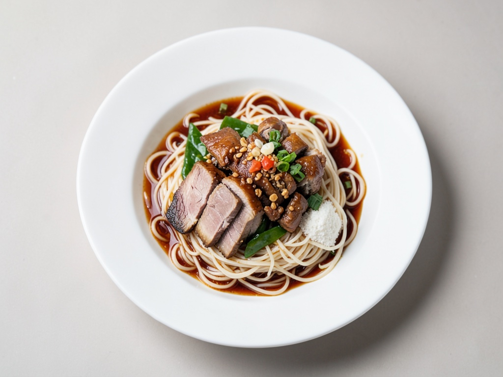 Bún Thịt Heo Nướng (Gegrilltes Schweinefleisch und Reisnudeln)