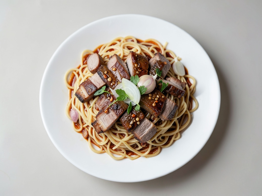 Bún Thịt Nướng (Grilliertes Schweinefleisch auf Reisnudeln)