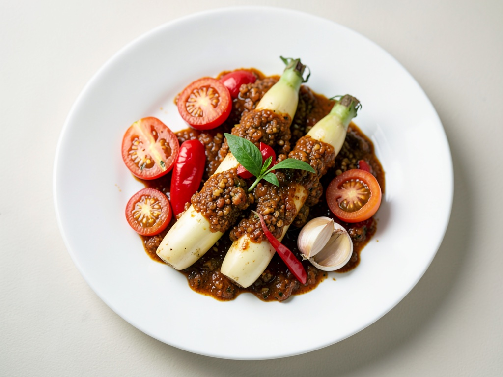 Calçots mit Romesco-Sauce