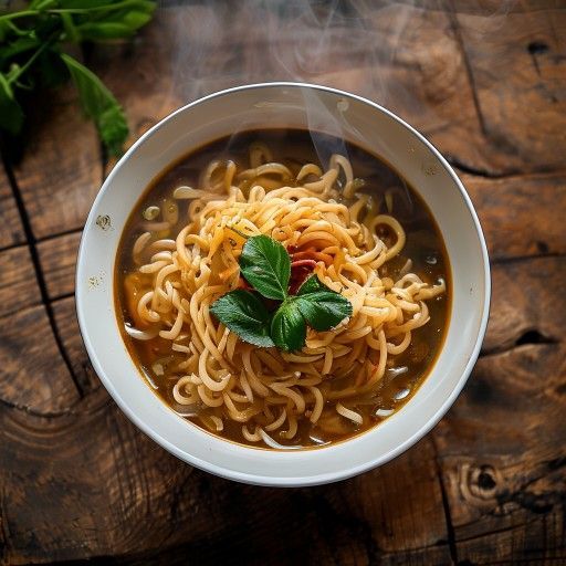 Sopa de fideos española con nudos
