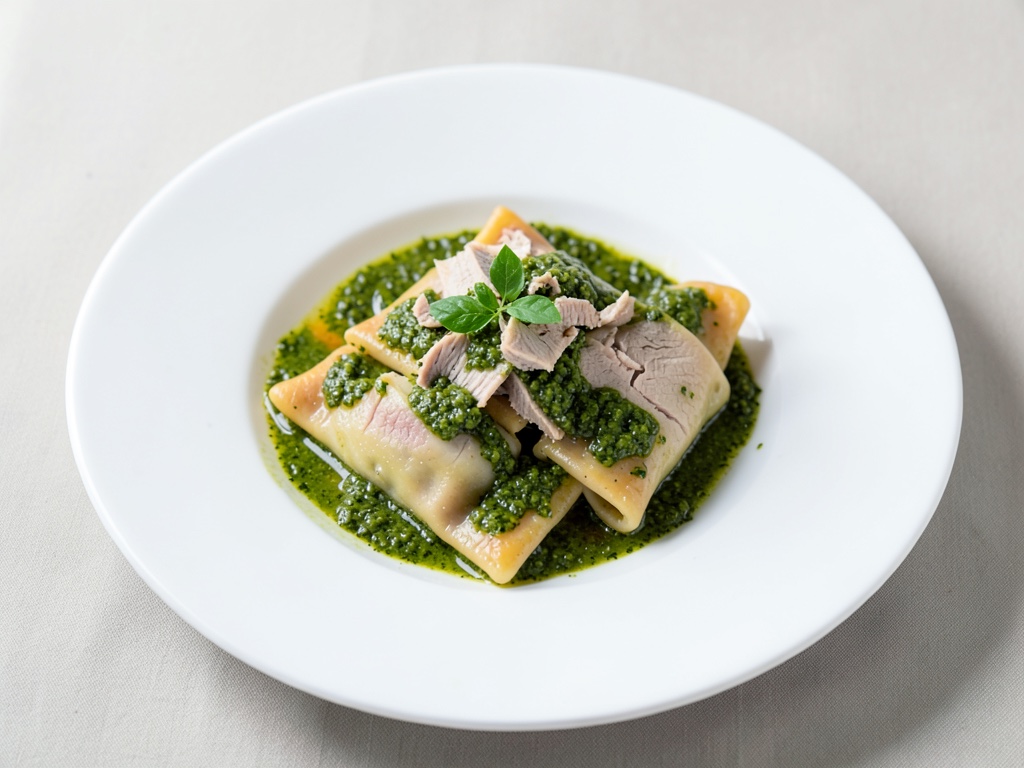 Cannelloni mit Putenbrust und Pesto