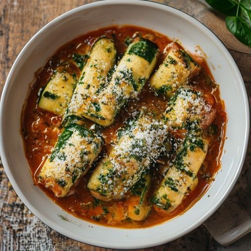 Cannelloni mit gemischtem Gemüse und Ricotta
