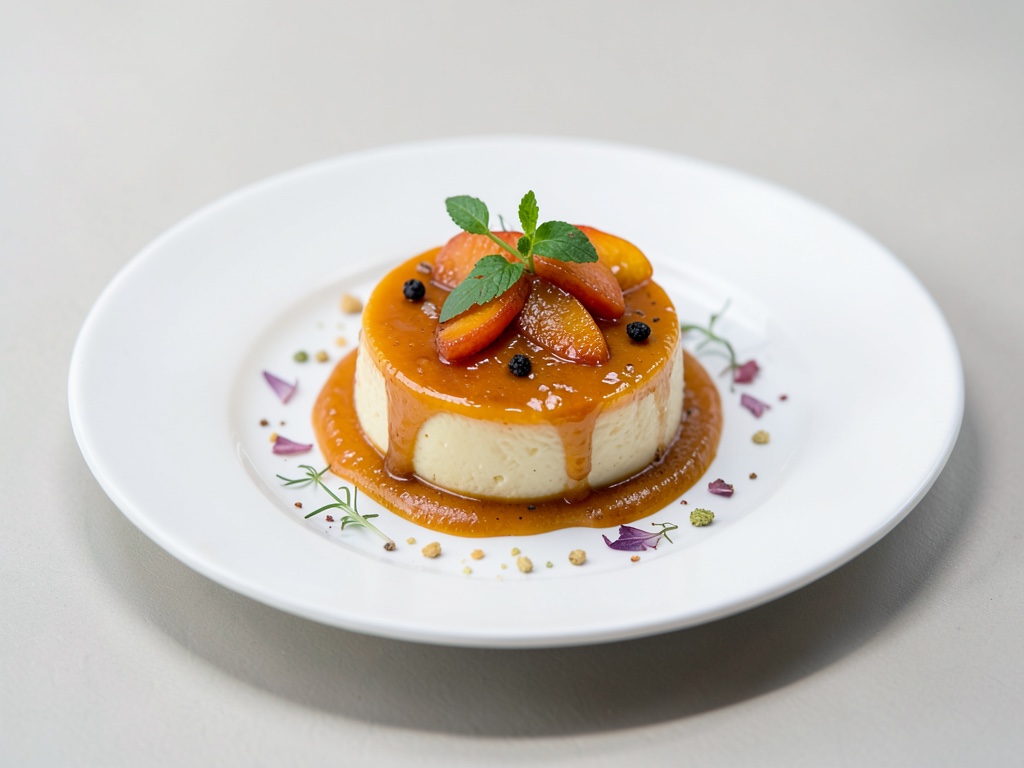 Karamellisierte Pfirsich-Creme