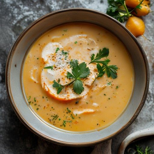 Sopa cremosa de zanahoria y jengibre