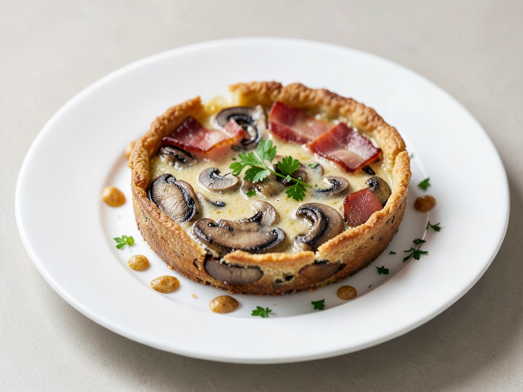 Waldpilz-Quiche mit Speck