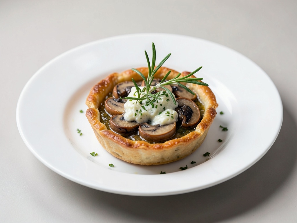 Champignon-Tarte mit Rosmarin und Gorgonzola