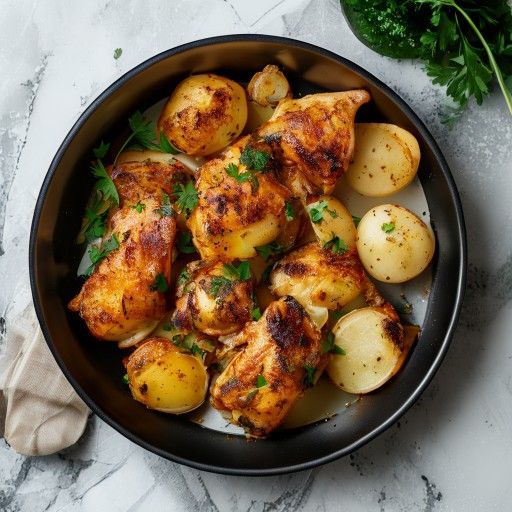 Schnelle Kartoffel-Hähnchen-Pfanne