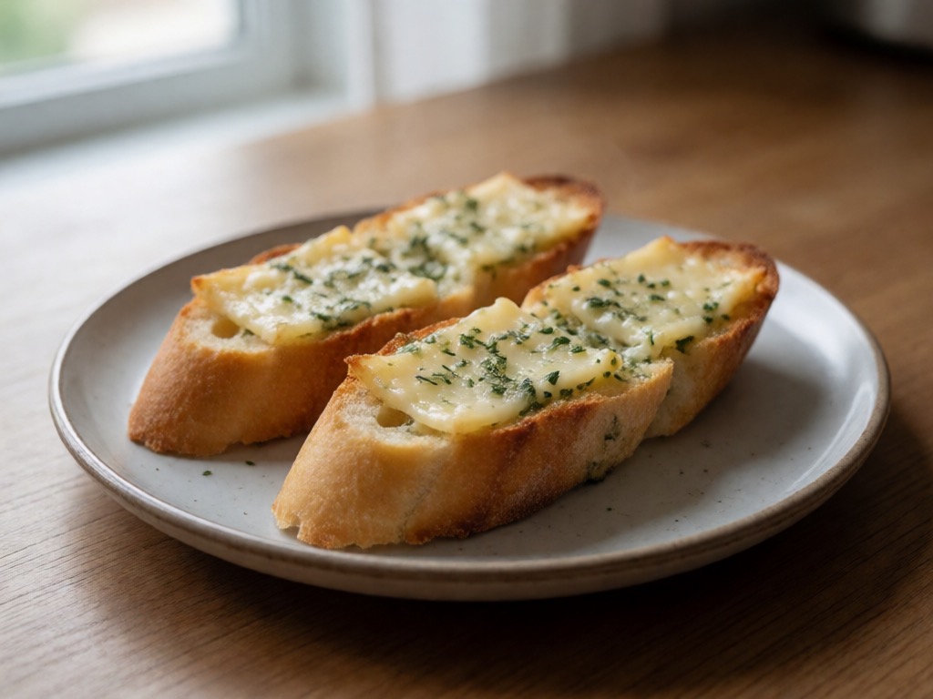 Käse-Knoblauch-Baguette-Snack