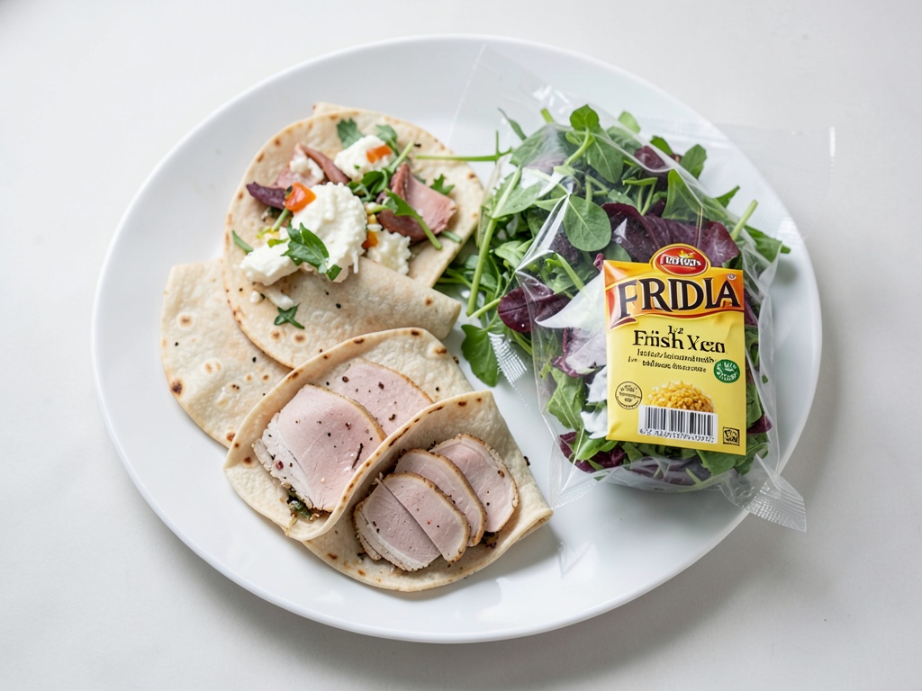 Tortillas de fiesta con queso crema y pavo